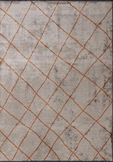 Ember Brown & Orange  Geometric Living Room Rug