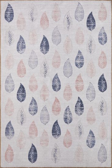 Baskili Cream Pink Floral Area Rug