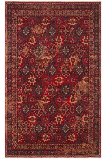 Mardin85 Multicolour Patterned Bordered Area Rug