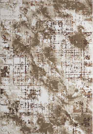 Myrren Brown Cream Abstract Indoor Rug