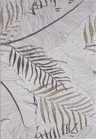 Zafira Cream Beige Floral Bedroom Rug