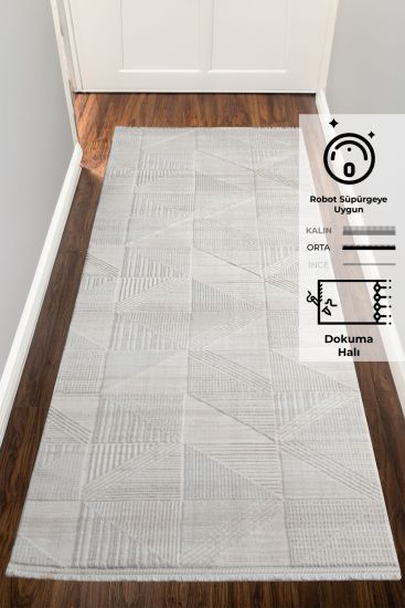 Elation Cream Trellis Runner Rug