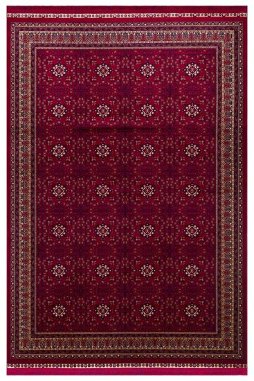 Mihra85 Red Gold Modern Patterned Area Rug