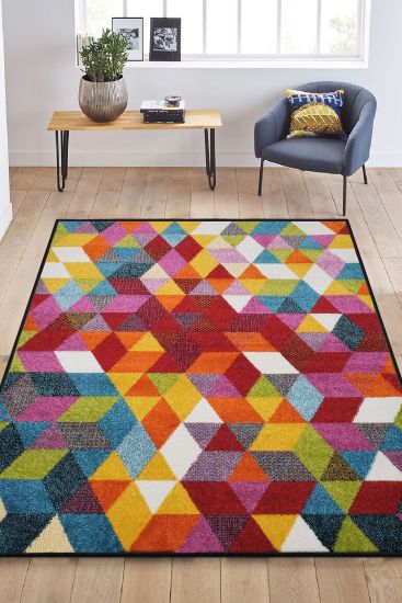 Geo Multicolour Aztec Geometric Rug