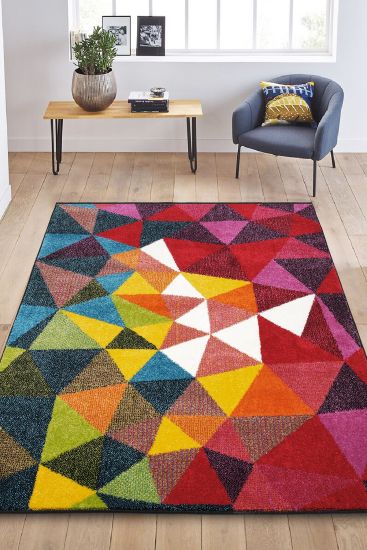 Geo Multicolour Aztec Trellis Rug