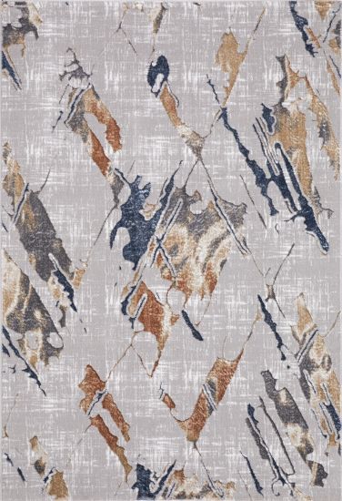 Calyra Grey Blue Modern Abstract Indoor Rug