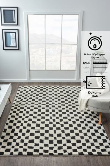 Juno Cream Geometric Living Room Rug