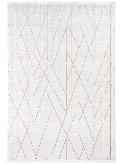 Mosaic Cream Brown Geometric Living Room Rug