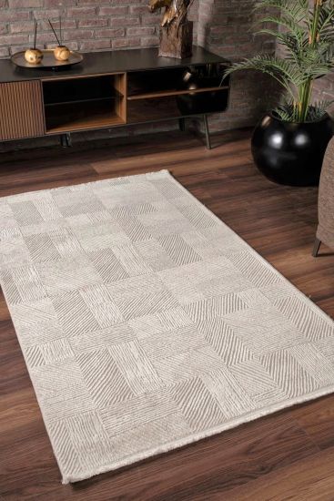 Leto Cream Geometric Scandi Rug