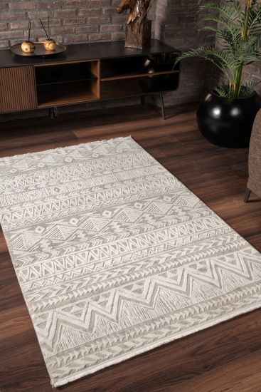 Leto Cream Scandi Aztec Rug