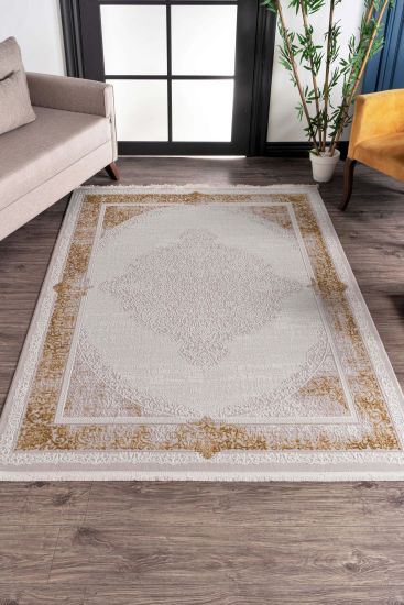 Nostalgia Cream Copper Persian Rug