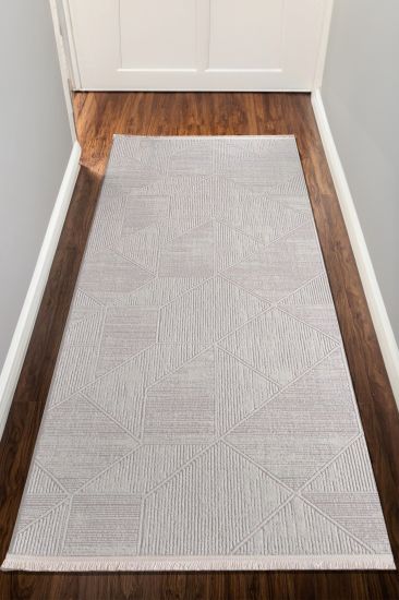 Nostalgia Cream Geometric Scandi Runner Rug