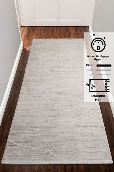 Paragon Cream Plain Runner Rug