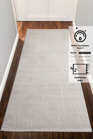 Paragon Cream Scandi Plain Runner Rug
