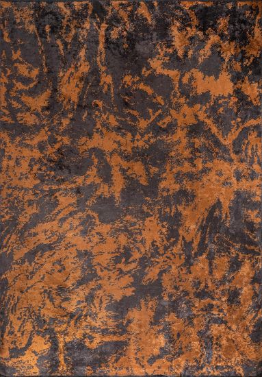 Zephyr Orange & Brown Abstract Area Rug