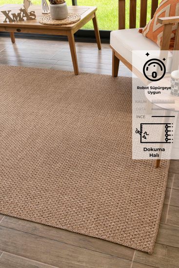 Rosalina Brown Outdoor Flatweave Rug