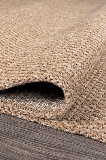 Rosalina Brown Jute Outdoor Runner Rug