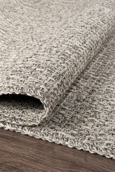 Rosalina Grey Cream Jute Outdoor Runner Rug