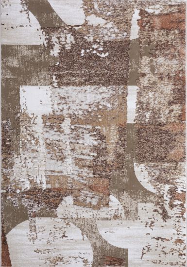 Elowen Beige Brown Abstract Area Rug