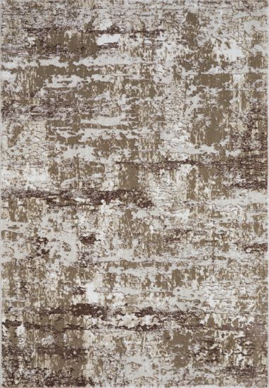 Ruskava Beige Brown Modern Abstract Area Rug