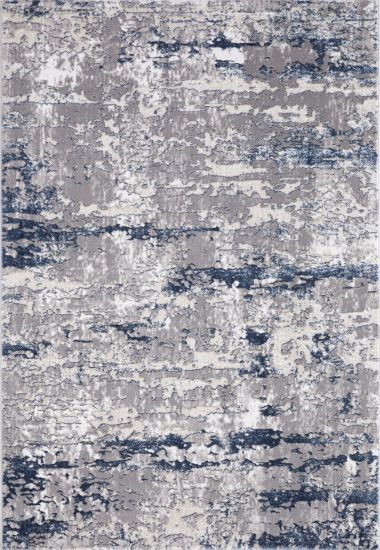 Ombrea Grey Blue Abstract Bedroom Rug