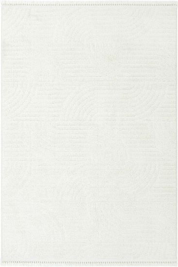 Olinda85 White Modern Geometric Living Room Rug