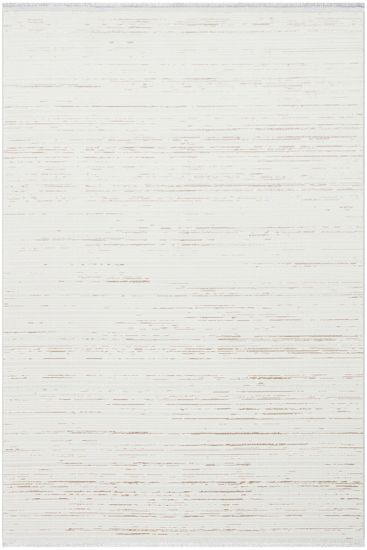 Nocturn85 Beige Cream Patterned Living Room Rug