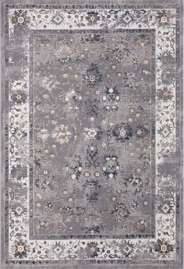 Kaveli Grey Cream Modern Persian & Oriental Indoor Rug