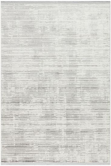 Nocturn85 Patterned White Grey Living Room Rug