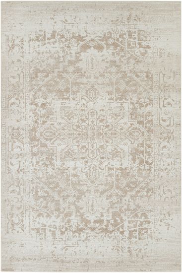 Private85 Cream Patterned Bordered Indoor Rug