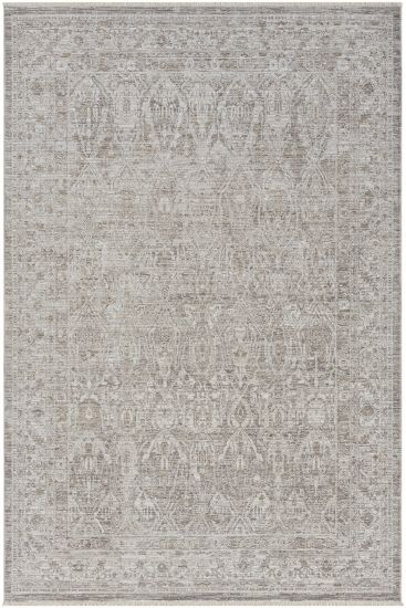 Seremoni85 Grey Modern Patterned Bedroom Rug