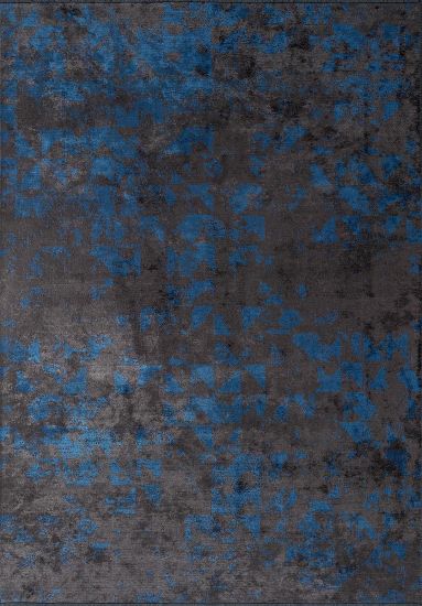Motif Blue & Grey Abstract Dining Room Rug