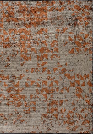 Motif Abstract Orange & Brown Outdoor Rug