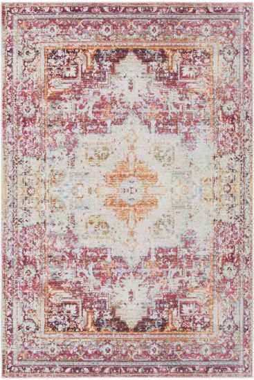 Private85 Multicolour Patterned Bordered Bedroom Rug