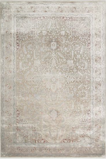 Hisar85 Cream Grey Modern Persian & Oriental Area Rug