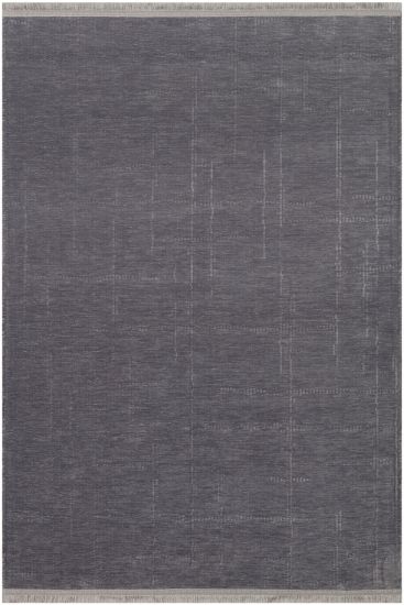 Azelia85 Charcoal Black Modern Plain Area Rug