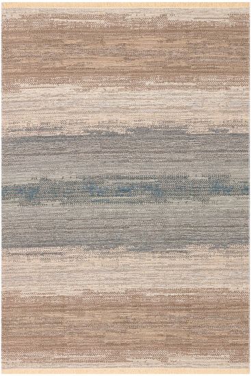 Santorini85 Grey Beige Plain Abstract Living Room Rug
