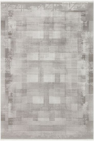 Peace85 Charcoal Grey Patterned Distressed Area Rug