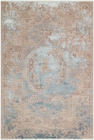 Lavina85 Beige Grey Distressed Living Room Rug