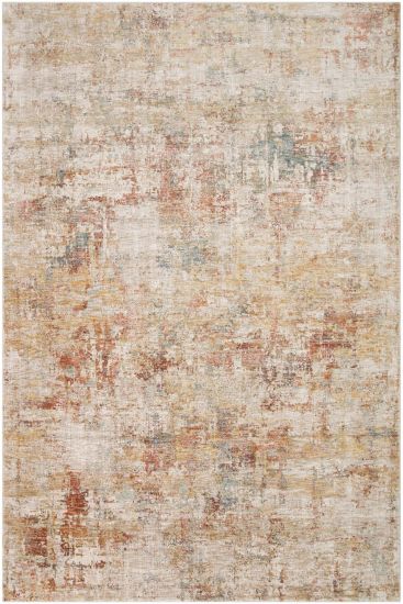 Bergama85 Cream Brown Abstract Living Room Rug