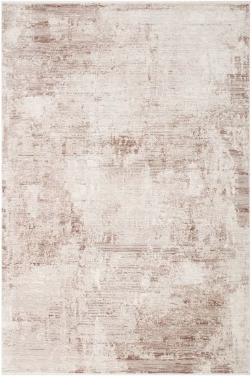 Leona85 Beige Cream Abstract Bedroom Rug