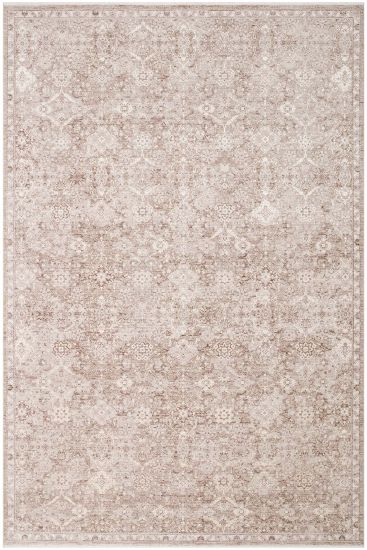 Leona85 Beige Cream Floral Distressed Area Rug