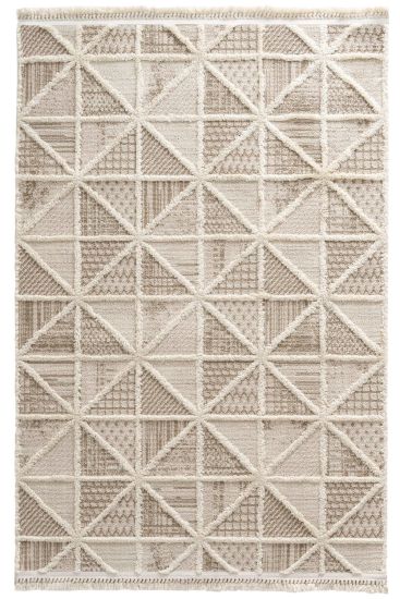 Sakura85 Beige Cream Modern Scandi Area Rug