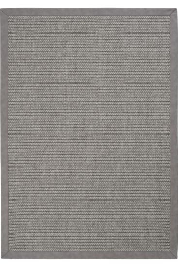 Sisal85 Grey Patterned Bordered Outdoor Area Rug