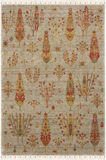 Galata85 Beige Red Modern Patterned Bedroom Rug