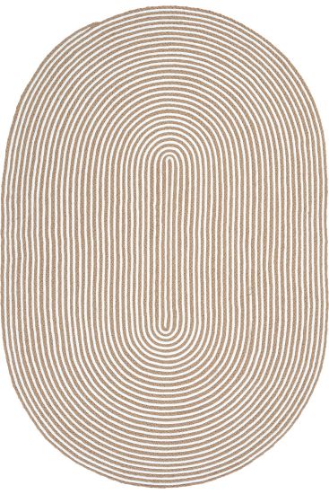 Luke85 Beige White Modern Patterned Living Room Rug