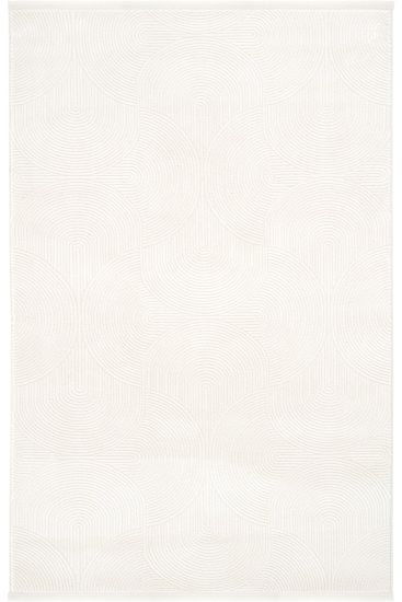 Safir85 White Geometric Indoor Rug