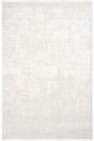 Safir85 Modern Patterned White Living Room Rug