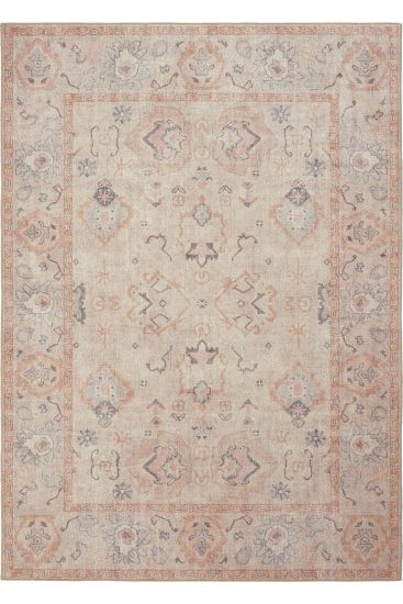 Private85 Cream Orange Modern Oriental Living Room Rug