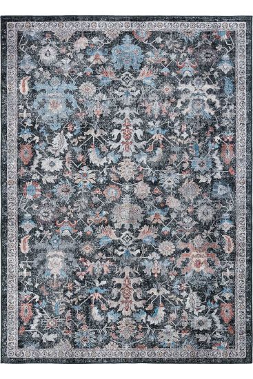 Multicolour Private85 Patterned Bordered Bedroom Rug